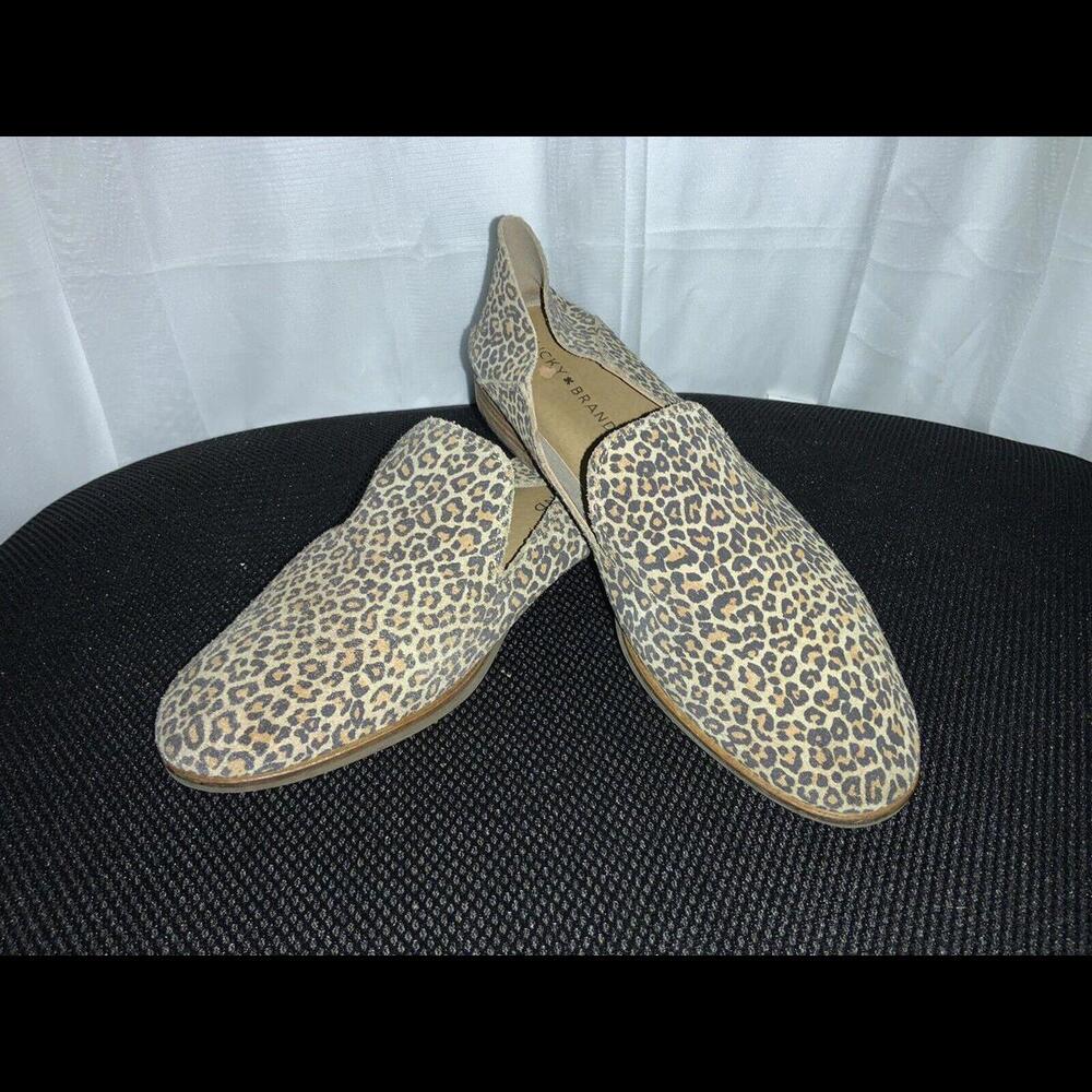 Lucky Brand Women’s Cahill Animal Print Leopard Loafers Size 9m